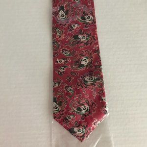 NWT 100% Silk Disney Mickey Mouse Necktie Tie Cartoon Paisley Pink Purple Gold